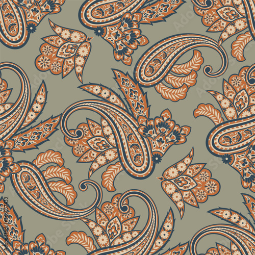 seamless paisley pattern. Colorful vector background