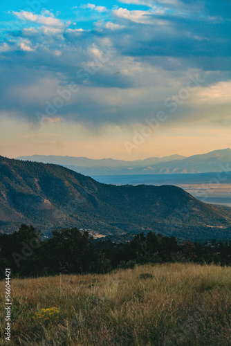 sunset in the mountains