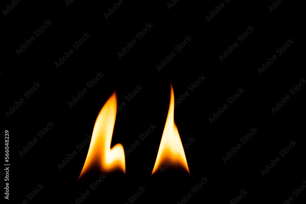 flame on a black background. burning gasoline flame on a black background. burning gasoline