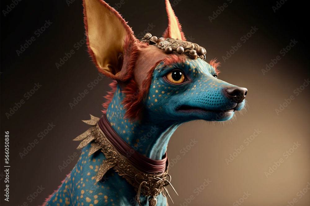 a dog mix with a dragon Fantasy Animal 