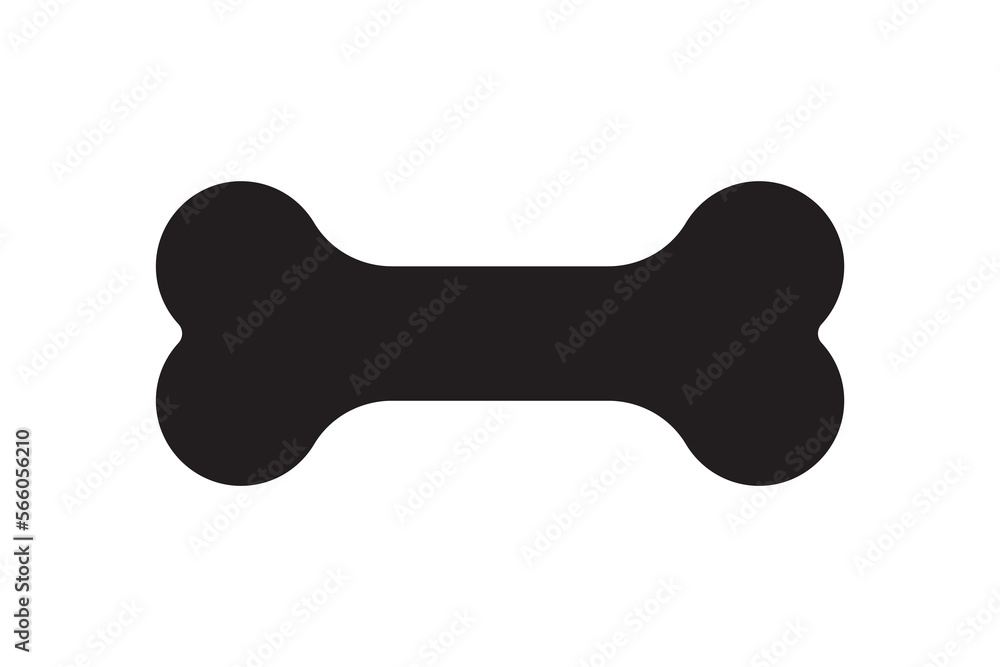 Bone silhouette icon. Bone for pet dog. Vector Bone silhouette icon. Bone for pet dog. Vector