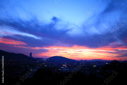 Morning sunrise dawn scenery in some part in Kuala Lumpur Malaysia