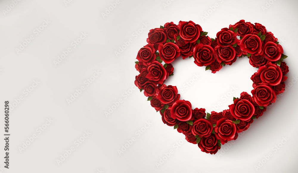Valentine's day heart of roses Valentine's day heart of roses