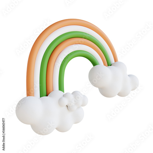 3d illustration rainbow cloud © HayfanStudio
