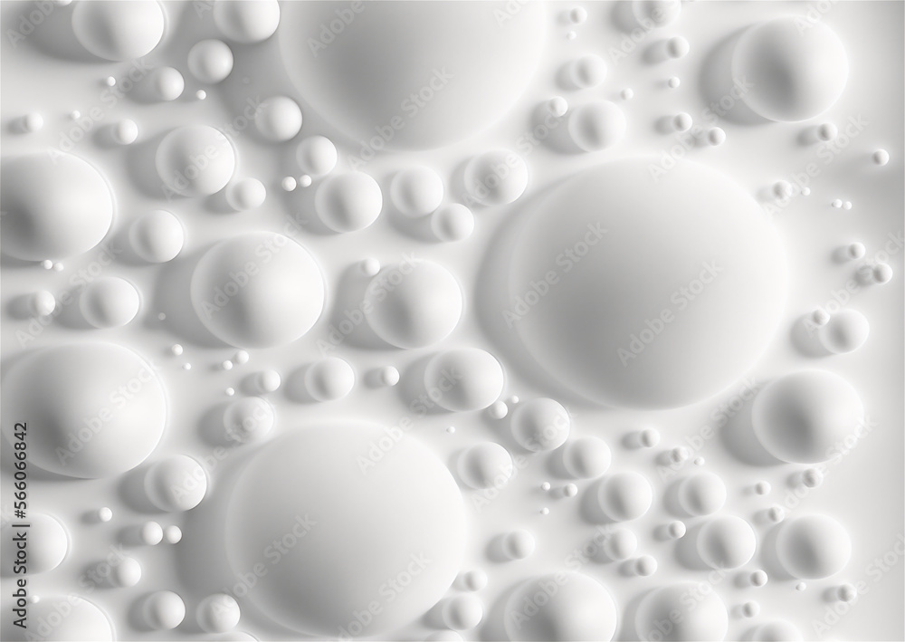 White abstract background bubbles texture closeup AI Generated
