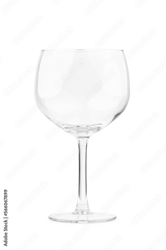 Glass goblet on drinks on white background Glass goblet on drinks on white background