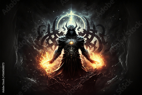 Powerful darkness god universe epic RPG character
