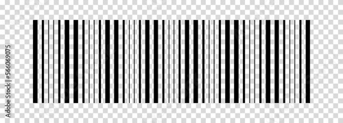 Realistic barcode. Barcode icon. Vector illustration isolated on transparent background photo