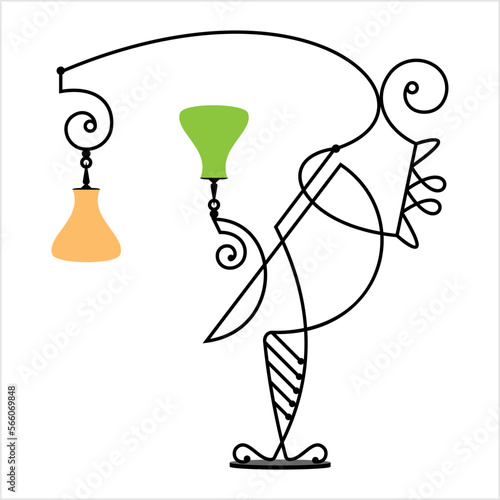 Wrought Iron Table Floor Lamp M_2301002