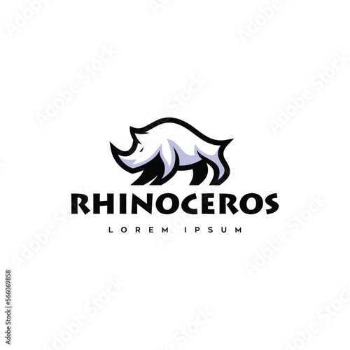 rhinoceros line logo design inspiration