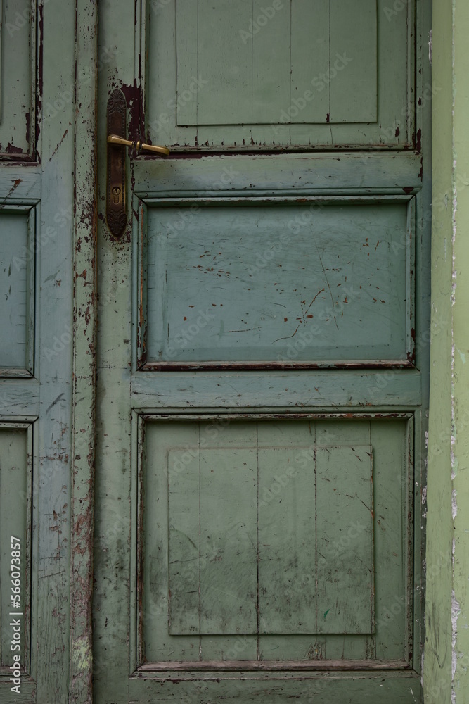 Old door and wall concept detail background