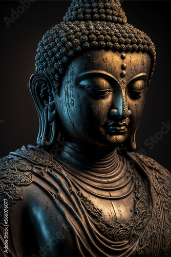 Wallpaper Mural buddha statue isolated on black Torontodigital.ca