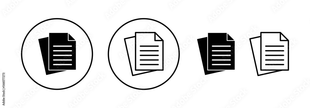 Document icon vector for web and mobile app. Paper sign and symbol. File Icon Document icon vector for web and mobile app. Paper sign and symbol. File Icon