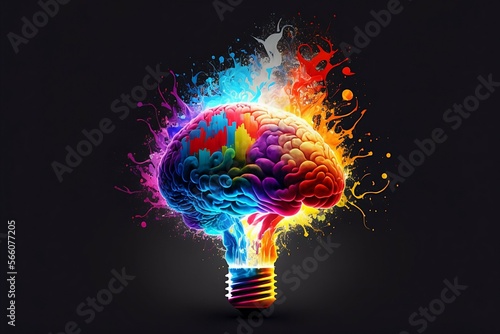 Explosive Ideas: A Colorful Brain at Work
