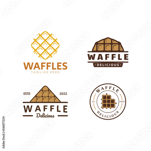 Delicious Belgian Waffle Logo Template
