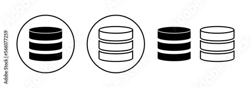 Database icon vector for web and mobile app. database sign and symbol