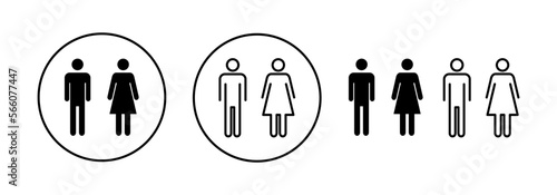 Man and woman icon vector for web and mobile app. male and female sign and symbol. Girls and boys