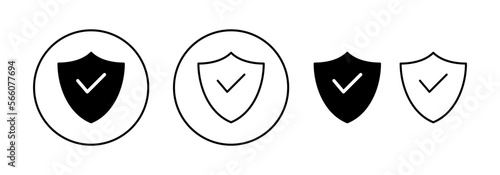 Shield check mark icon vector for web and mobile app. Protection approve sign. Insurance icon