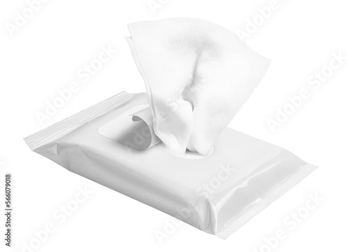 Obraz na płótnie Wet wipes flow pack cut out