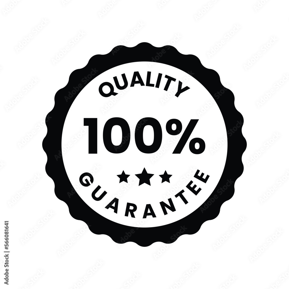 100 percent quality guarantee emblem icon badge 100 percent quality guarantee emblem icon badge