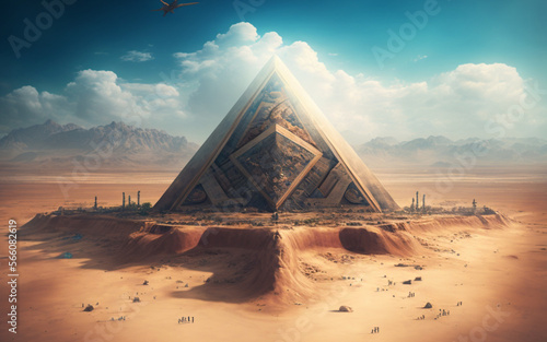 Piramide desert egipt aliens arquiteture photo