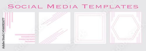 Neutral abstract background with geometric pattern in pink. Vector design templates for card, poster, business card, flyer, brochure, magazine, social media post, banner, invitation.