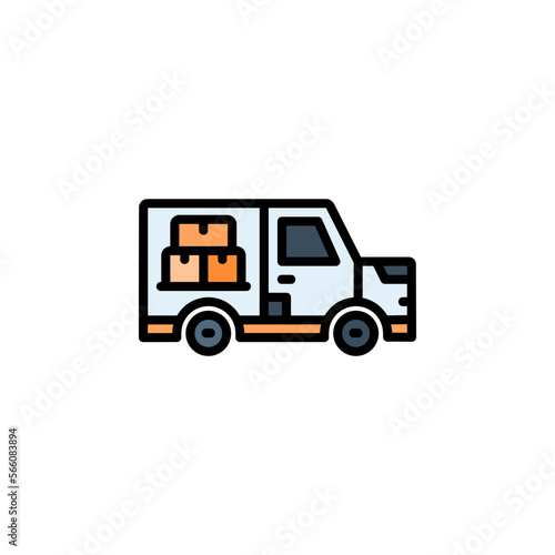 delivery vector icon filled line style. Perfect for website, application, commerce, presentation, logo and more. simple and modern color outline icon