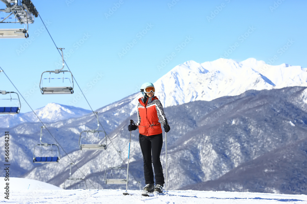 portrait of a skier with glasses skiing person mountain sports