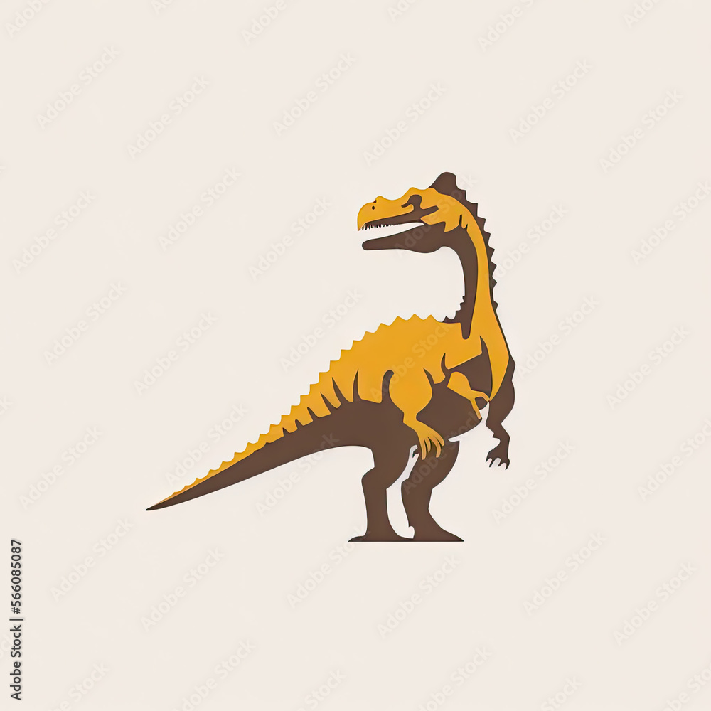 Fototapeta premium Logo Icon of a dinosaur, made using generative ai