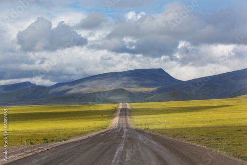 Road in tundra photo