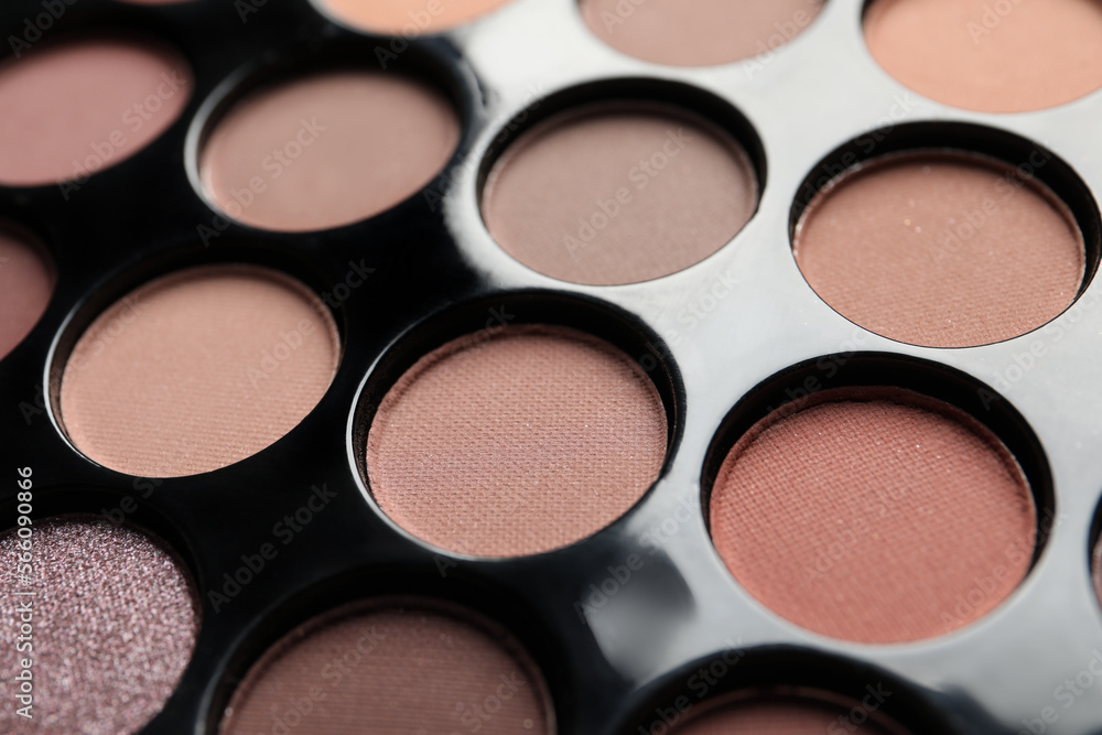 Beautiful eye shadow palette as background, closeup Beautiful eye shadow palette as background, closeup