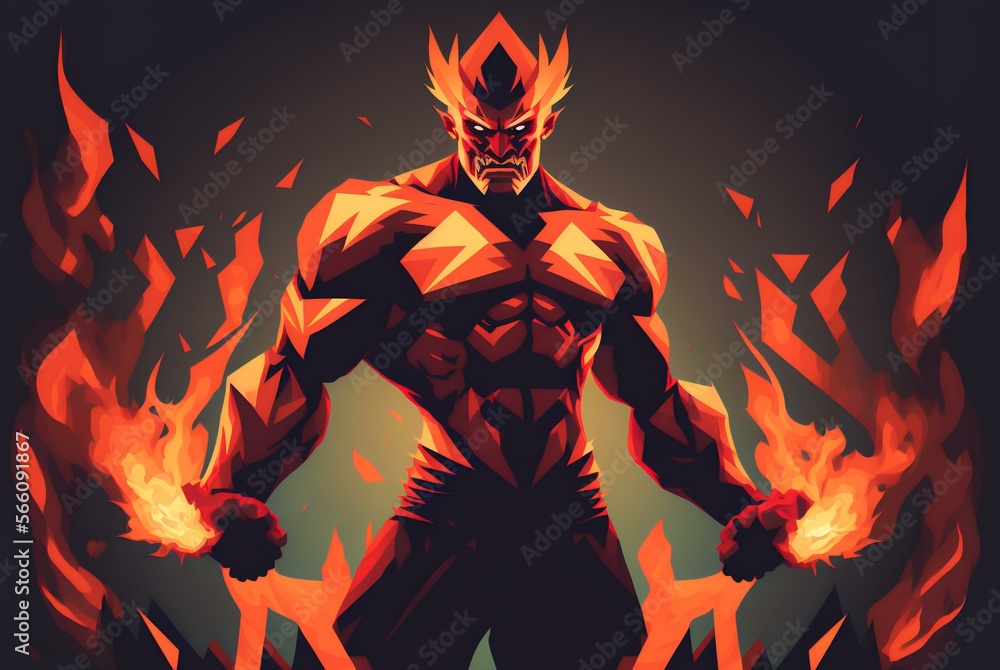 ‘Ember's Fury’ - This figure shows Ember Spirit in a fierce, aggressive pose, with flames engulfing his body and a look of determination on his face (AI Generated) ‘Ember's Fury’ - This figure shows Ember Spirit in a fierce, aggressive pose, with flames engulfing his body and a look of determination on his face (AI Generated)