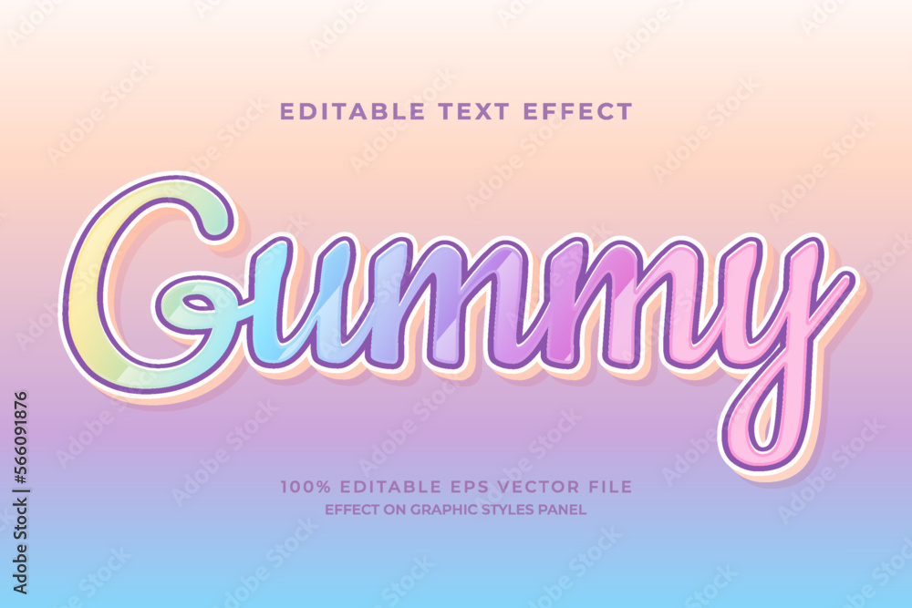 decorative gummy editable text effect vector design decorative gummy editable text effect vector design