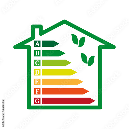 Energy house. Green energy. Power save concept. Vector illustration.