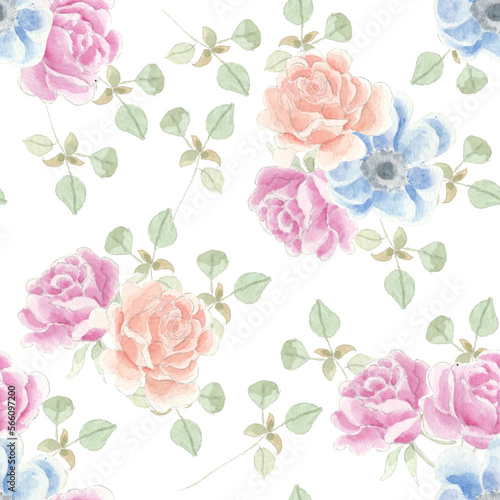 seamless pattern with roses