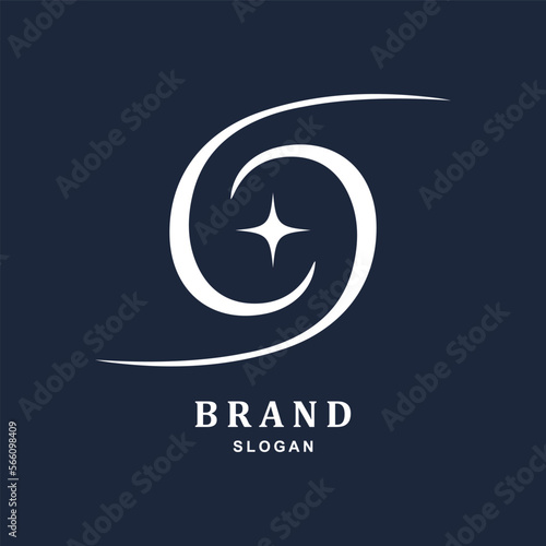 Luxury letter O with star logo design for your brand or business