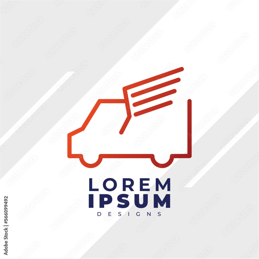 Fast package delivery logo with color gradation Fast package delivery logo with color gradation