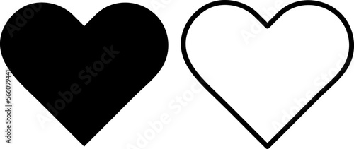 Heart icon vector. Simple heart sign trendy style illustration on white background..eps