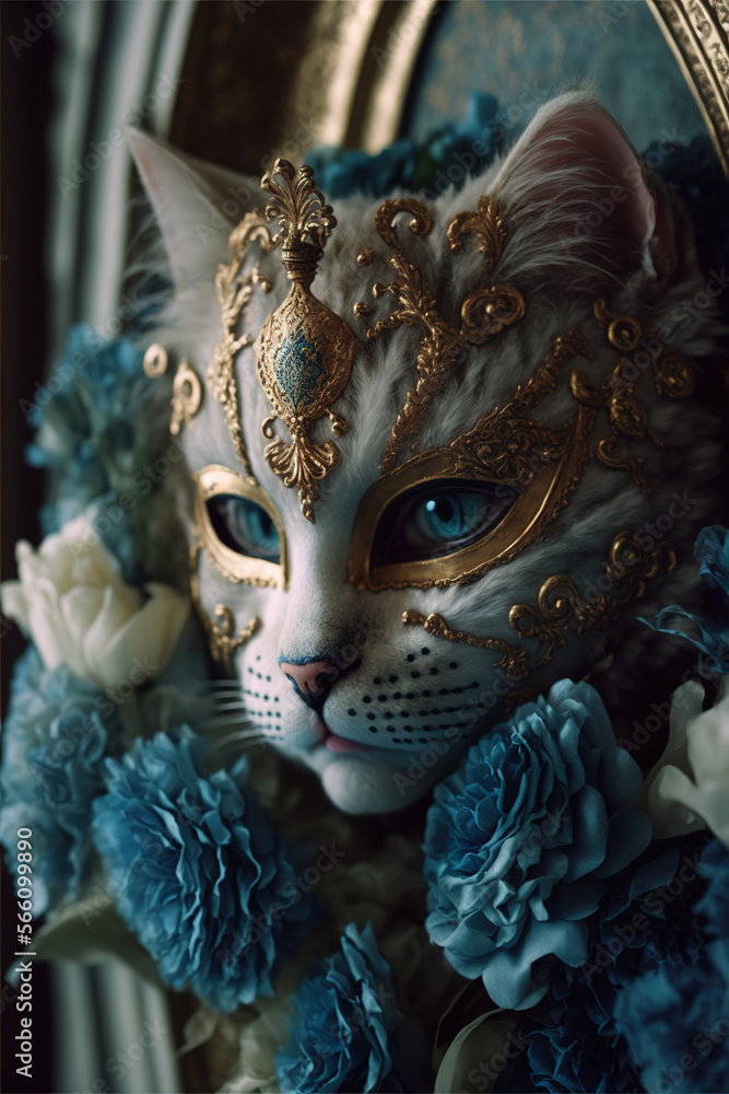 cat carnival mask