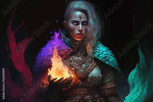 Fantasy woman character rpg adventurer magic powerful 