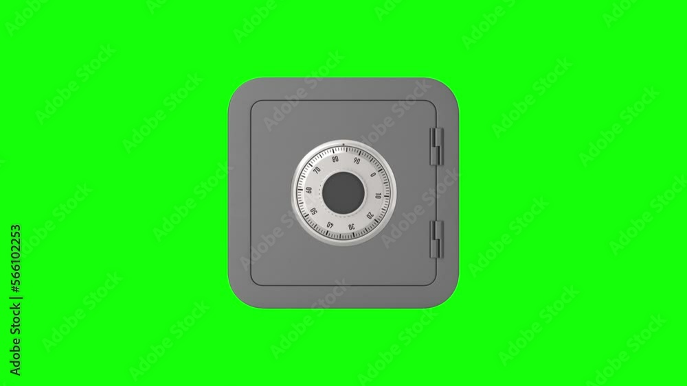 open safe on green background. Isolated 3d render open safe on green background. Isolated 3d render