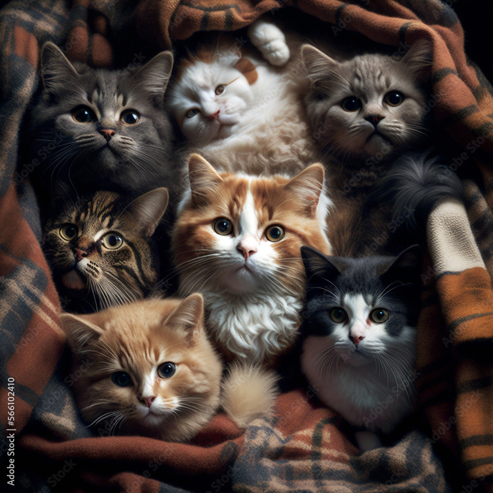 many kittens together generative AI many kittens together generative AI