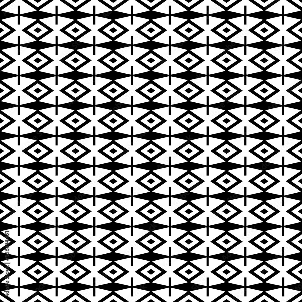 Vector pattern in geometric ornamental style. Black and white color.Seamless repeat pattern.Simple geo all over print block for apparel textile, ladies dress, fashion garment, digital wall paper. Vector pattern in geometric ornamental style. Black and white color.Seamless repeat pattern.Simple geo all over print block for apparel textile, ladies dress, fashion garment, digital wall paper.