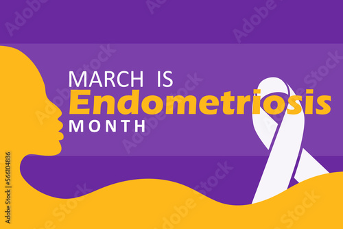 Vector illustration on the theme of Endometriosis awareness month observed each year during March. 
