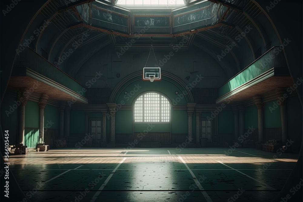 Digital illustration about basketball and sports. Generative AI. Digital illustration about basketball and sports. Generative AI.