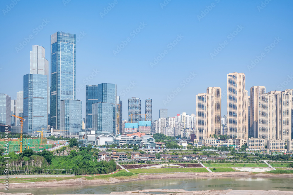 Fototapeta premium Jiangbeizui CBD Building, Chongqing, China