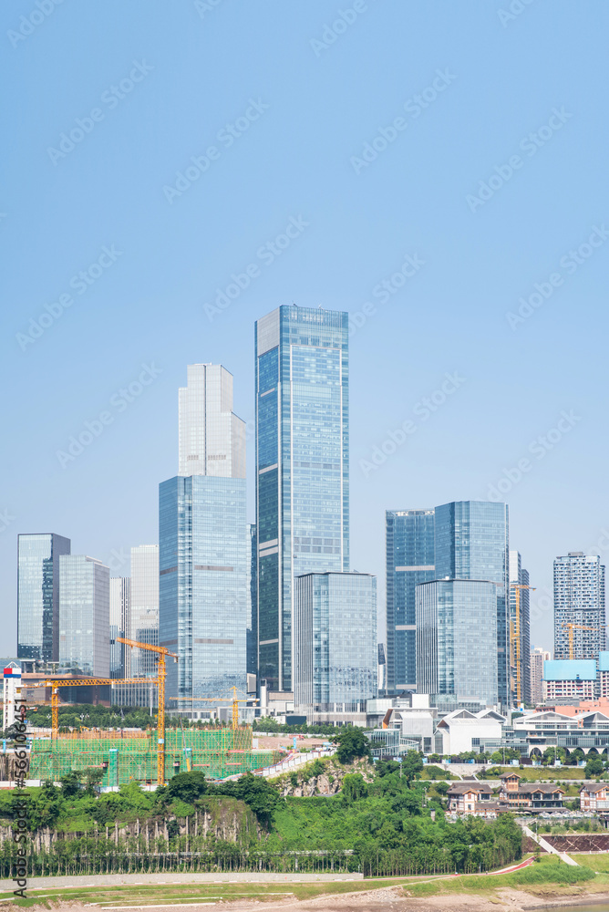 Fototapeta premium Jiangbeizui CBD Building, Chongqing, China