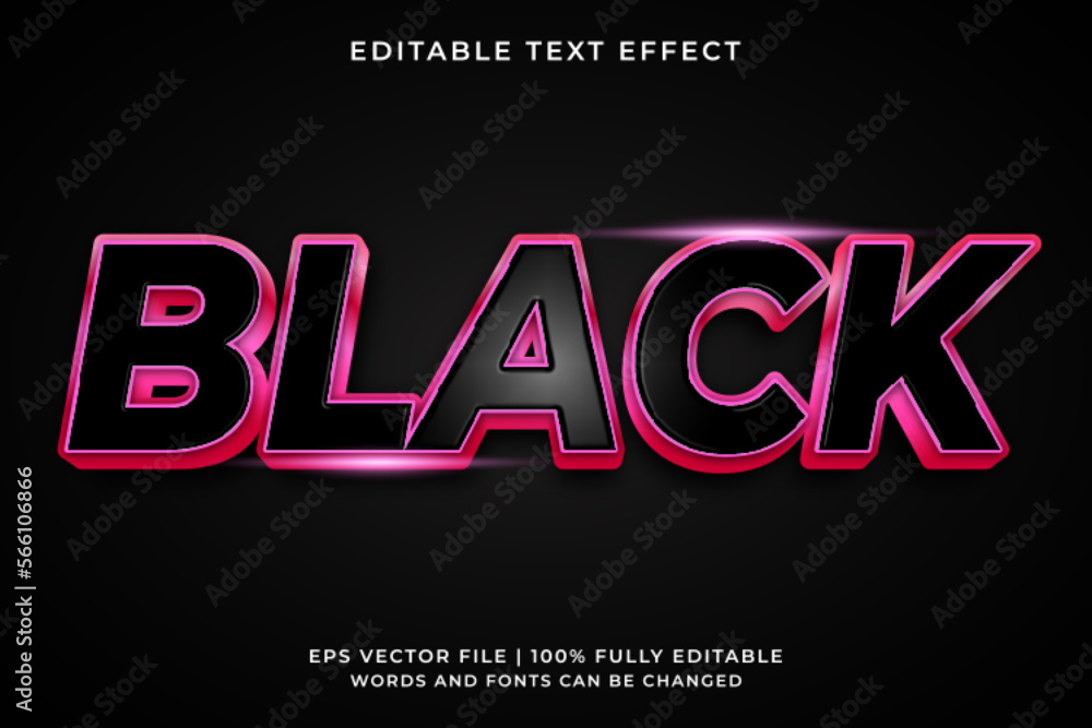 Black pink cinema 3d editable text effect Black pink cinema 3d editable text effect