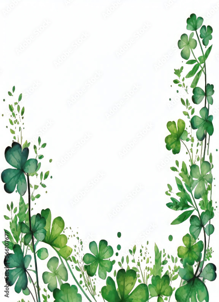 St Patricks Day Decorative Border. Generative AI St Patricks Day Decorative Border. Generative AI