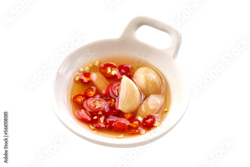 Fish sauce chili is a very popular condiment in Thai cuisine that adds a spicy and salty flavor. Composed of fresh sliced chilli, garlic, fish sauce, can add sugar and lime. Thai Chili Fish Sauce.